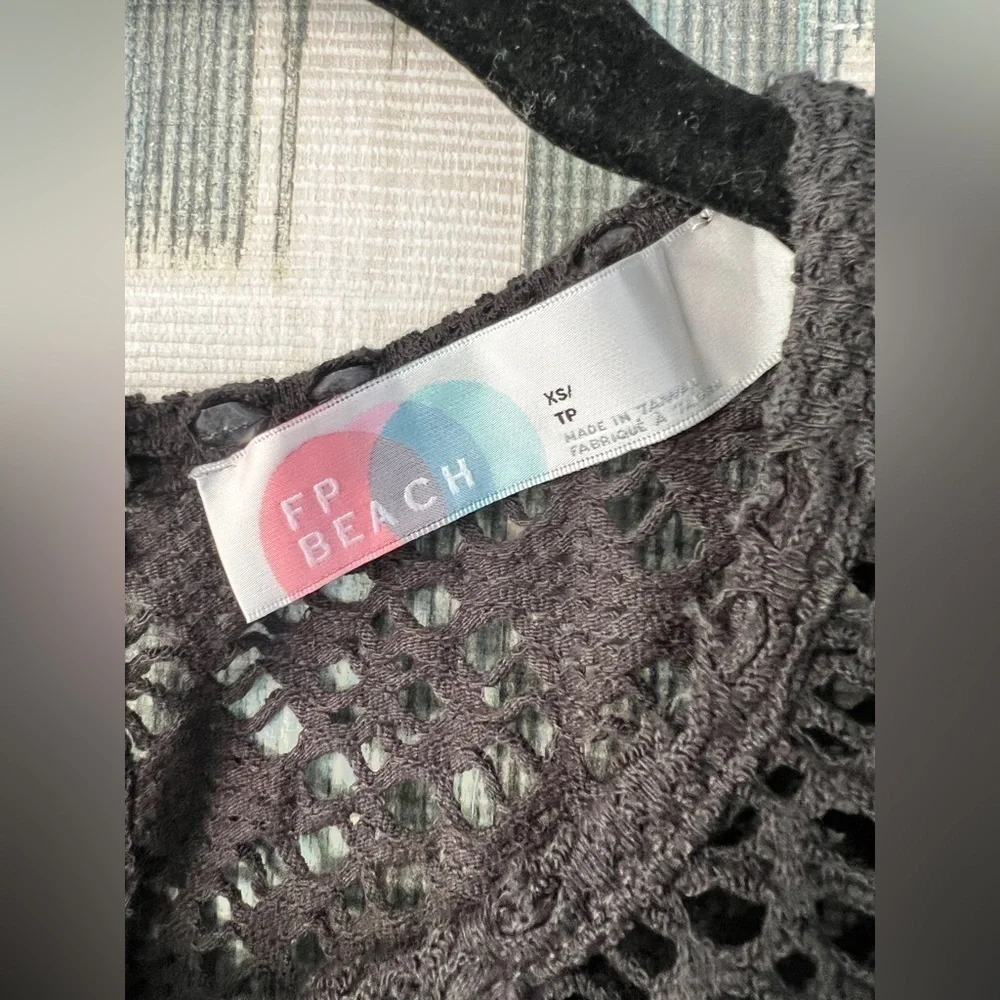Free People - lace top- Chocolate Brown